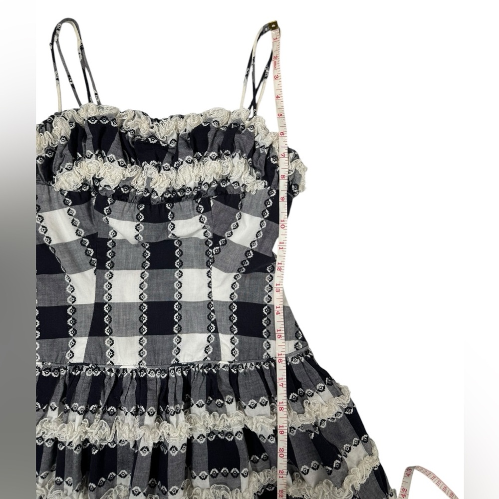 Vintage | 1950’s True Vintage Lou-Ette California Gigham Ruffle and Lace Dress - Picture 9 of 15
